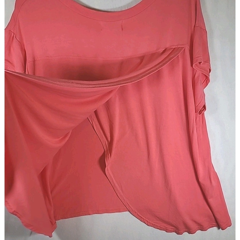 Bamboo By Creation Top Womens Size S/M Bamboo Nylon Stretchy Pink‎ Pullover